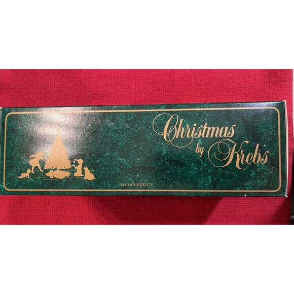 4 Vintage Christmas by Krebs Gold Round Glass Ornaments 3 Satin & 1 Textured - Picture 2 of 3